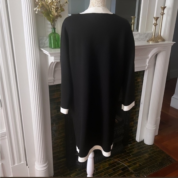 RARE KATE SPADE Head In The Clouds Black & Off White Knit Coat Size Medium - Picture 9 of 16